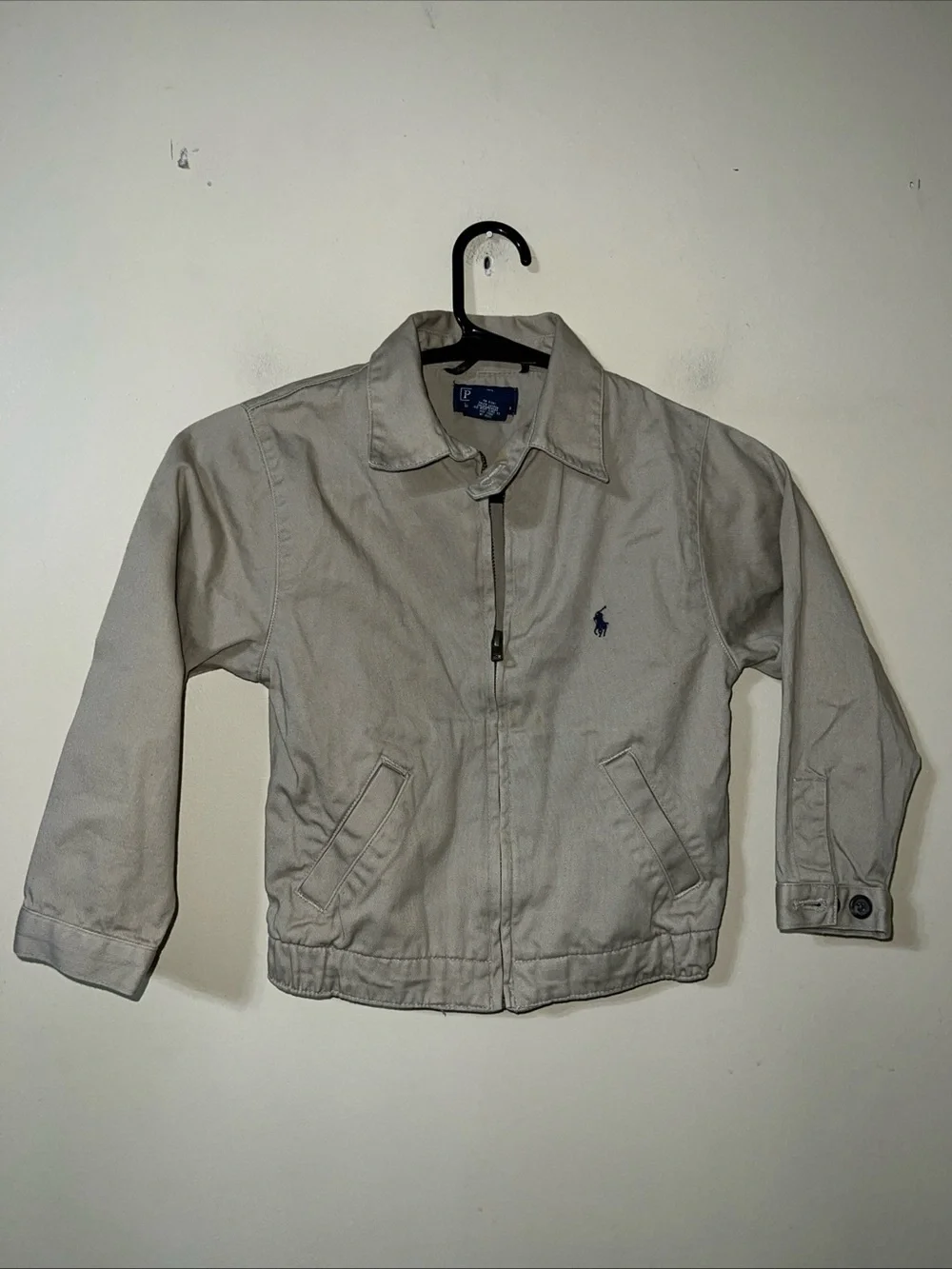 Polo Ralph Lauren Beige Jacket with Navy Logo Label size 4T